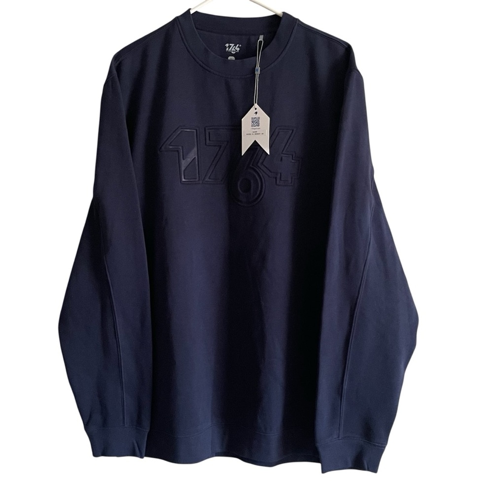 1764 Signature Oliver Crewneck Golf Classic Blue Crew Neck Sweatshirt Relaxed